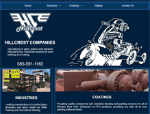 Tablet Screenshot of hillcrestcoatings.com
